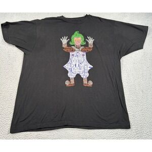 Willy Wonka & The Chocolate Shirt Men's 2XL Black Tee Oompa Loompa Streetwear